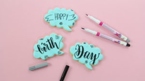 Handlettering auf Cookies