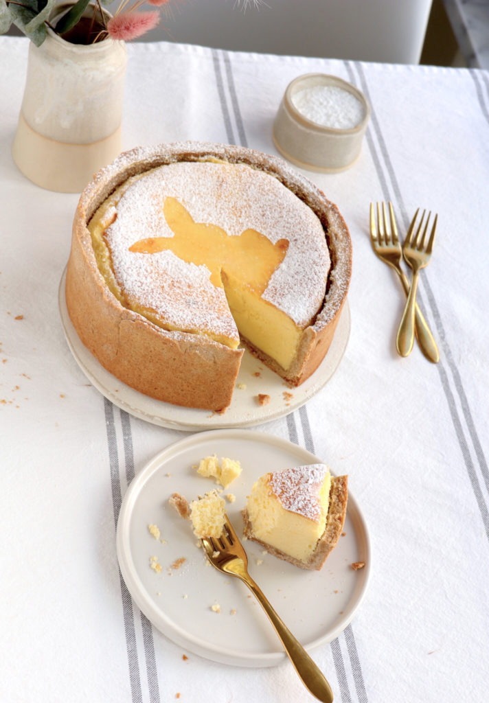 Rezept für Käsekuchen mit Quark und Mürbeteig